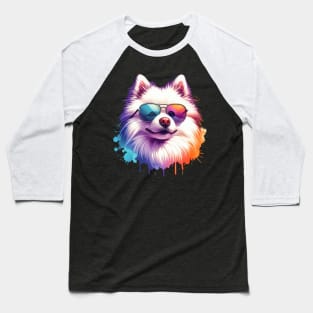 Cool American Eskimo Dog Baseball T-Shirt